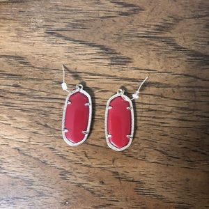 Kendra Scott Elle Gold Drop in Red